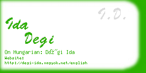 ida degi business card